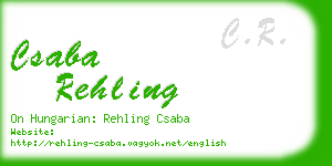 csaba rehling business card